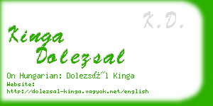 kinga dolezsal business card